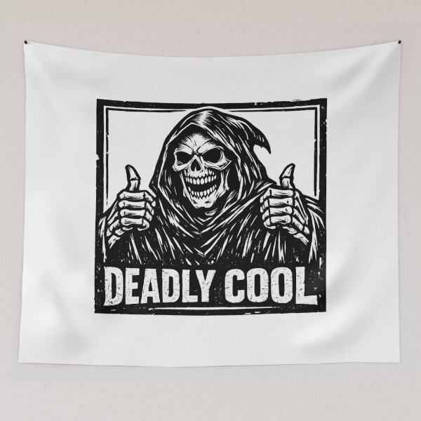 Item preview, Deadly Cool Grim Reaper - Thumbs Up Gothic Skeleton Humor designed and sold by SidTastic .