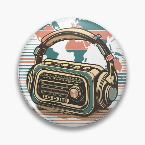 Item preview, Headphones and Retro Radio - World Music Day designed and sold by Art-Arcade6.