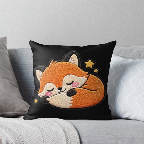 Item preview, Sleepy Fox Embroidery Patch | Cute Kawaii Chibi Fox designed and sold by ColorSplash123.
