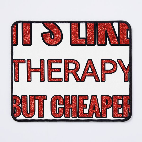Item preview, Kickboxing It'S Like Therapy But Cheaper And Better Red Rhinestone designed and sold by TheIconSmith.