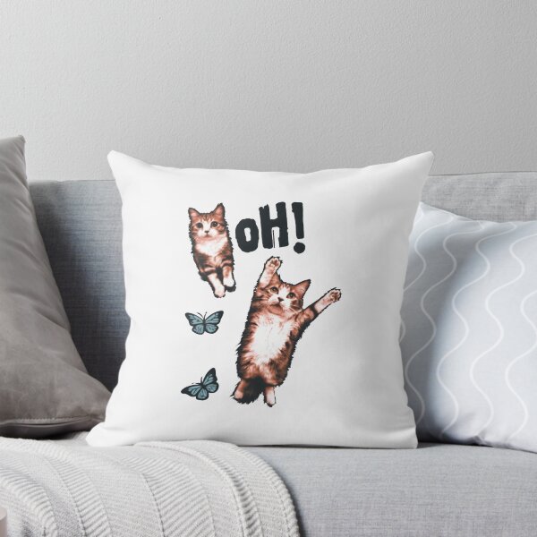 Item preview, Suprised jumping cat "oh" designed and sold by Newrealis.