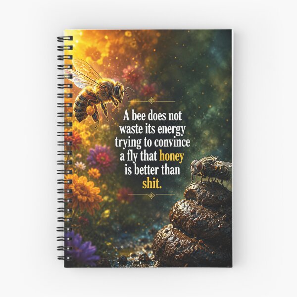 Aperçu de l'œuvre Bee And Fly Motivational Quote Art créée et vendue par PixelStorage.