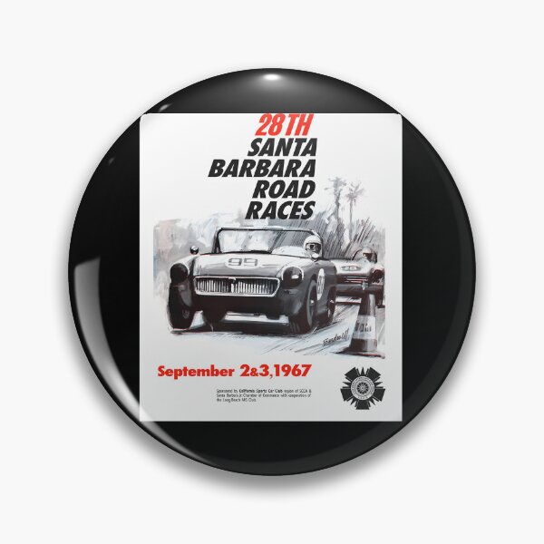 Item preview, 28th Santa Barbara Road Races 1967 retro vintage racing poster   designed and sold by WibuStore.