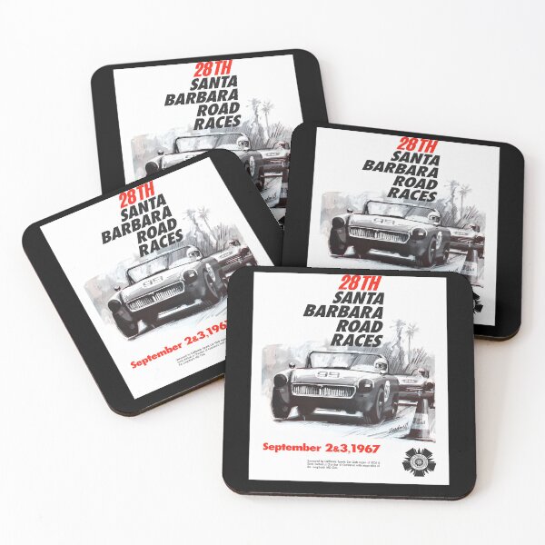 Item preview, 28th Santa Barbara Road Races 1967 retro vintage racing poster   designed and sold by WibuStore.