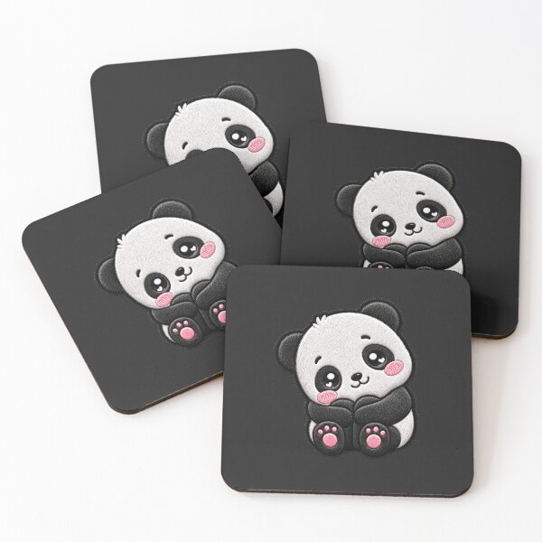 Item preview, Peekaboo Panda Embroidery Patch | Cute Kawaii Chibi Panda designed and sold by ColorSplash123.