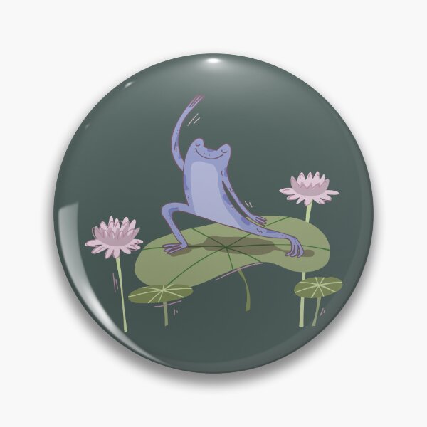 Artikelvorschau, Yoga-Frosch auf Lotusblatt – Niedliche Kawaii-Illustration eines Frosches zur Meditation entworfen und verkauft von anyramagic.