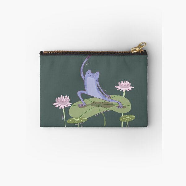 Item preview, Yoga Frog on Lotus Leaf – Cute Kawaii Frog Meditation Illustration designed and sold by anyramagic.