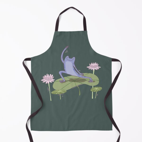 Item preview, Yoga Frog on Lotus Leaf – Cute Kawaii Frog Meditation Illustration designed and sold by anyramagic.
