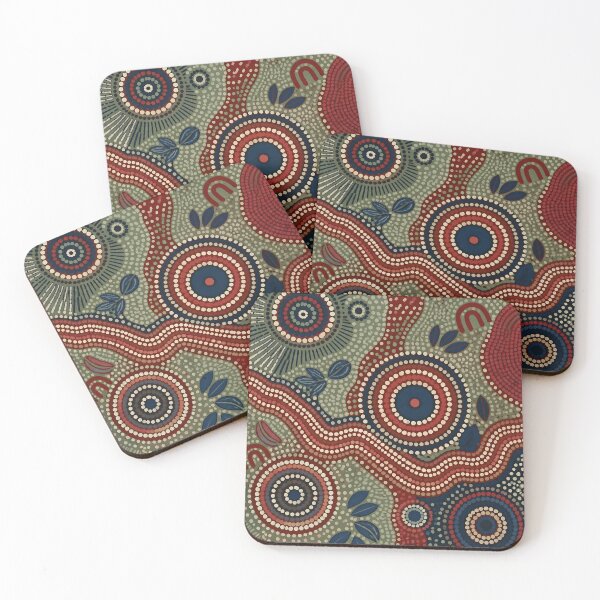 Item preview, Aboriginal Inspired Dot Art - Circles and Marshy designed and sold by GrinGalore.