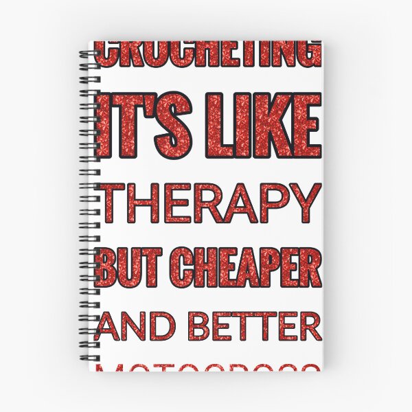 Item preview, Crocheting It'S Like Therapy But Cheaper And Better Red Rhinestone designed and sold by TheIconSmith.