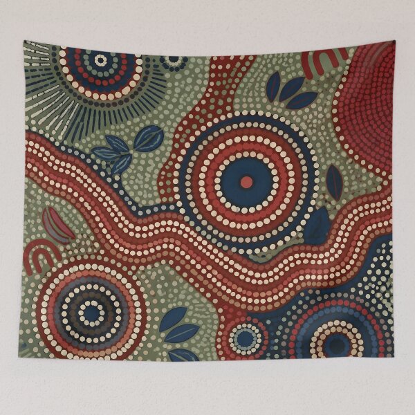 Item preview, Aboriginal Inspired Dot Art - Circles and Marshy designed and sold by GrinGalore.