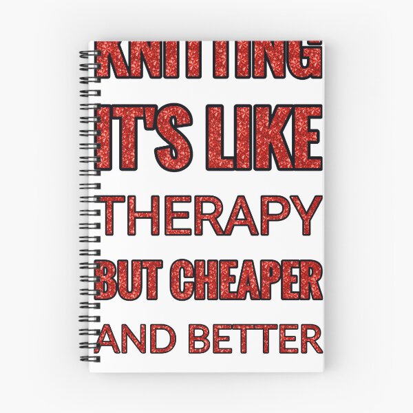 Item preview, Knitting It'S Like Therapy But Cheaper And Better Red Rhinestone designed and sold by TheIconSmith.