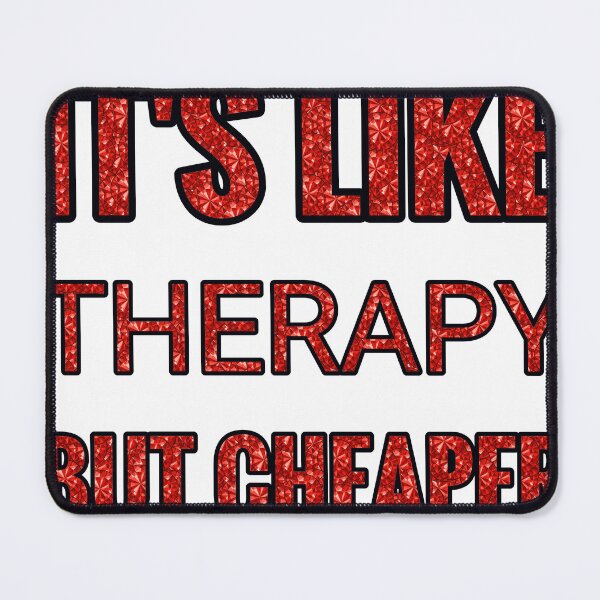 Item preview, Knitting It'S Like Therapy But Cheaper And Better Red Rhinestone designed and sold by TheIconSmith.
