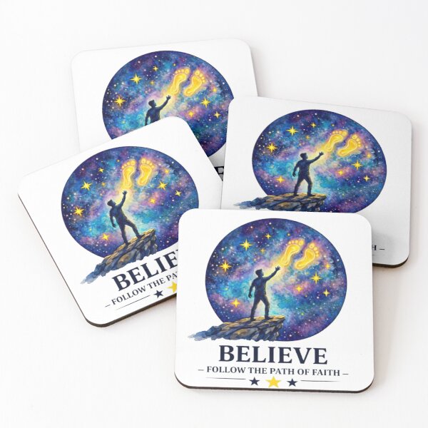 Item preview, Believe Follow the Path of Faith | Inspirational Galaxy Spiritual Art designed and sold by Be-You-Vibes.