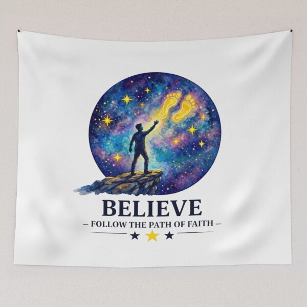 Item preview, Believe Follow the Path of Faith | Inspirational Galaxy Spiritual Art designed and sold by Be-You-Vibes.