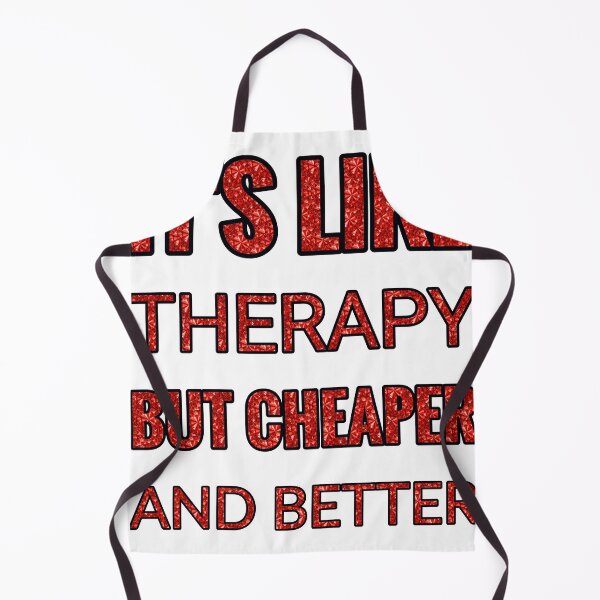 Item preview, Embroidery It'S Like Therapy But Cheaper And Better Red Rhinestone designed and sold by TheIconSmith.