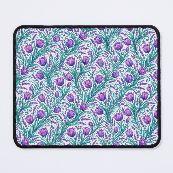 Item preview, Vibrant Purple Tulip and Lavender Floral Pattern designed and sold by AmDecor.