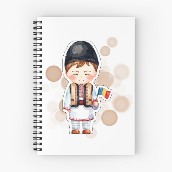 Item preview, Romanian Boy in Traditional Folk Costume Holding Romania Flag designed and sold by iamKRUK.