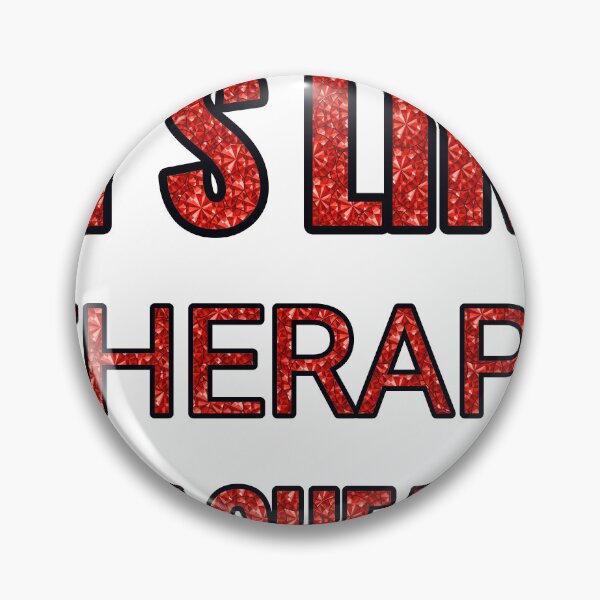 Item preview, Sewing It'S Like Therapy But Cheaper And Better Red Rhinestone designed and sold by TheIconSmith.