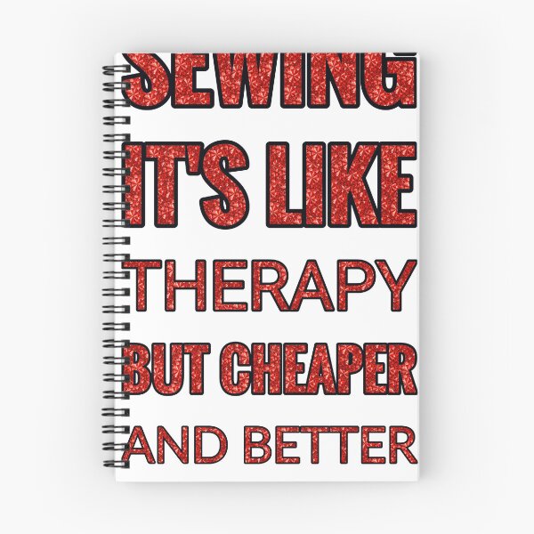 Item preview, Sewing It'S Like Therapy But Cheaper And Better Red Rhinestone designed and sold by TheIconSmith.