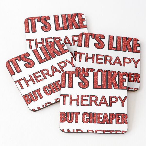 Item preview, Card Making It'S Like Therapy But Cheaper And Better Red Rhinestone designed and sold by TheIconSmith.