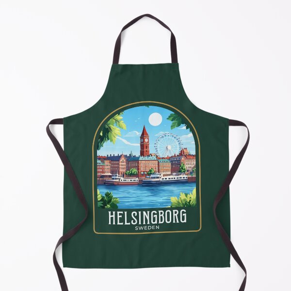 Item preview, Helsingborg Vintage Travel Illustration designed and sold by HomeLivingCo.