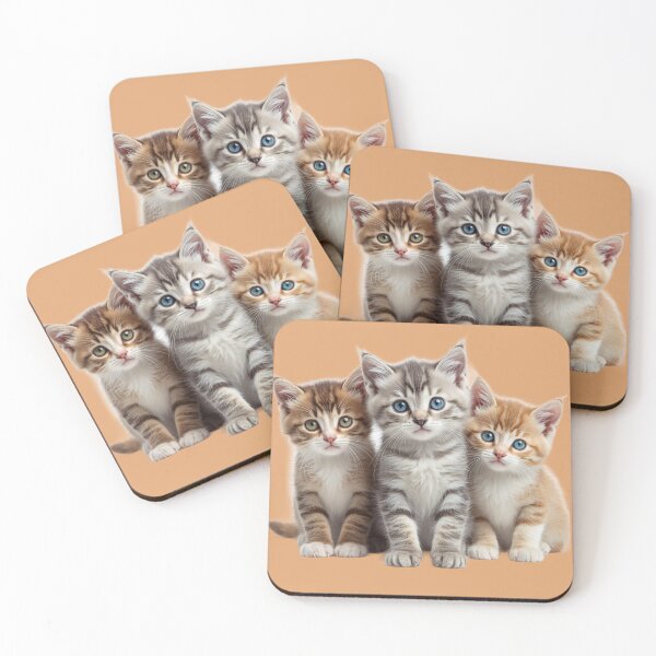 Item preview, Three Adorable Fluffy Kittens Soft Portrait Art designed and sold by AmDecor.