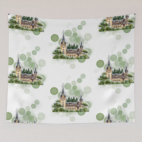 Item preview, Peles Castle Romania Fairytale Architecture Travel Design designed and sold by iamKRUK.