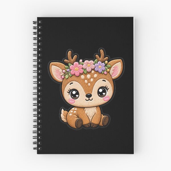 Item preview, Cute Baby Deer Embroidery Patch | Kawaii Flower Crown Deer designed and sold by ColorSplash123.