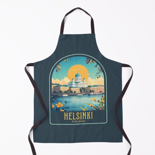 Item preview, Helsinki Vintage Travel Illustration designed and sold by HomeLivingCo.