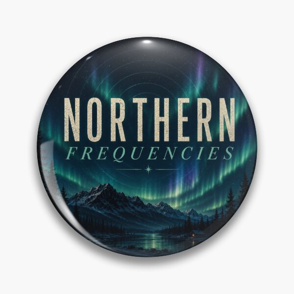 Item preview, Northern Frequencies Aurora Borealis Alaska Cinematic Aesthetic Design designed and sold by astersgraphics.