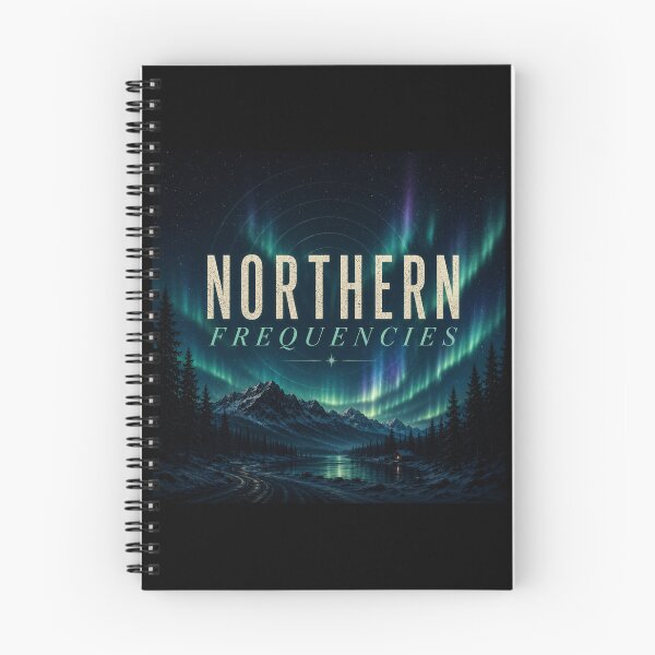 Item preview, Northern Frequencies Aurora Borealis Alaska Cinematic Aesthetic Design designed and sold by astersgraphics.