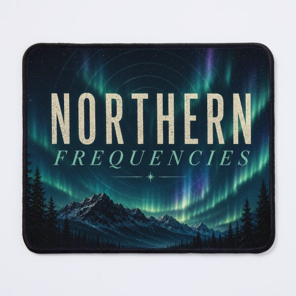 Item preview, Northern Frequencies Aurora Borealis Alaska Cinematic Aesthetic Design designed and sold by astersgraphics.