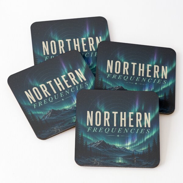 Item preview, Northern Frequencies Aurora Borealis Alaska Cinematic Aesthetic Design designed and sold by astersgraphics.