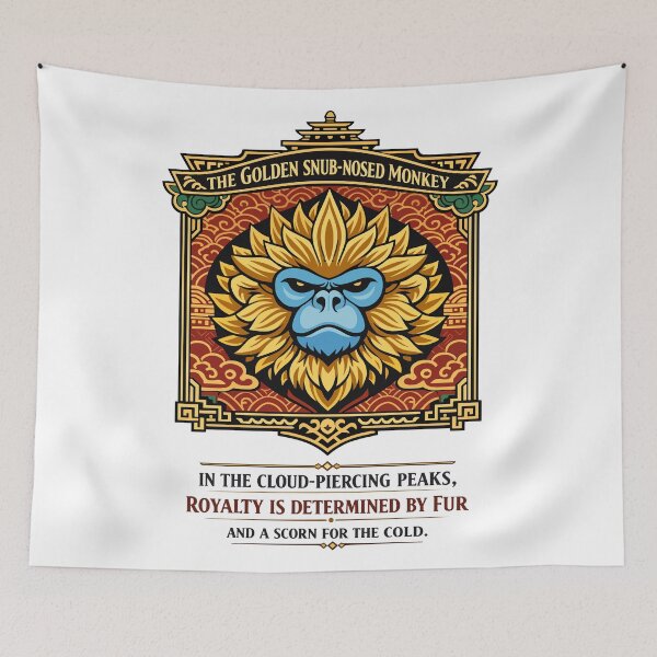 Item preview, Golden Snub-Nosed Monkey Royalty designed and sold by WildlifeInc.