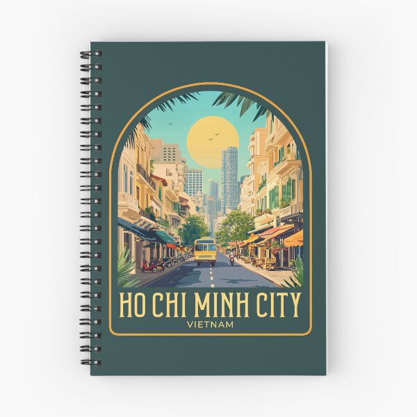 Item preview, Ho Chi Minh City Vintage Travel Illustration designed and sold by HomeLivingCo.