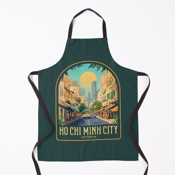 Item preview, Ho Chi Minh City Vintage Travel Illustration designed and sold by HomeLivingCo.