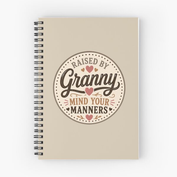 Item preview, Grandma Gift Raised By Granny Mind Your Manners Retro Design designed and sold by Mindworx21.