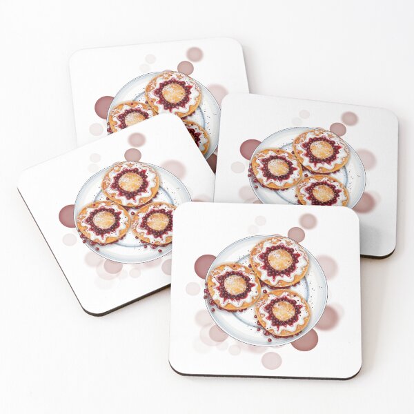 Item preview, Papanasi Romanian Dessert Plate Traditional Food Illustration designed and sold by iamKRUK.