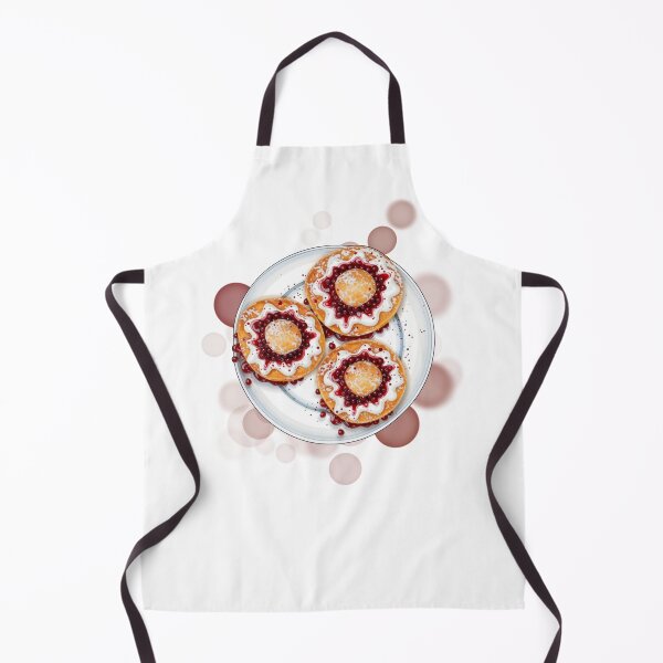 Item preview, Papanasi Romanian Dessert Plate Traditional Food Illustration designed and sold by iamKRUK.