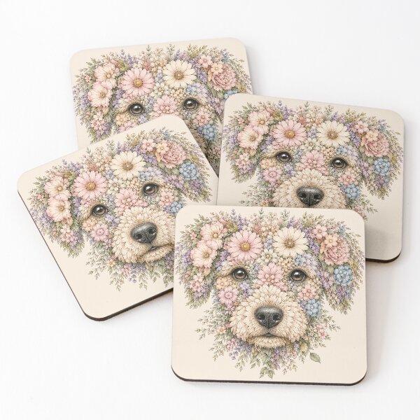Item preview, Dog floral designed and sold by Moon Hollow Outfitters.