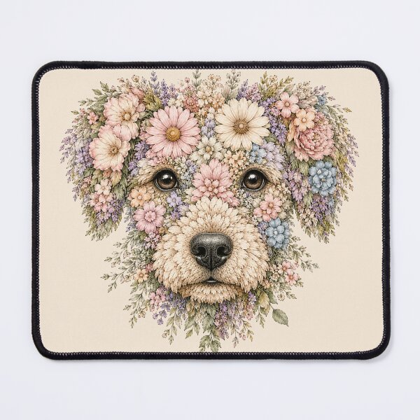 Item preview, Dog floral designed and sold by Moon Hollow Outfitters.