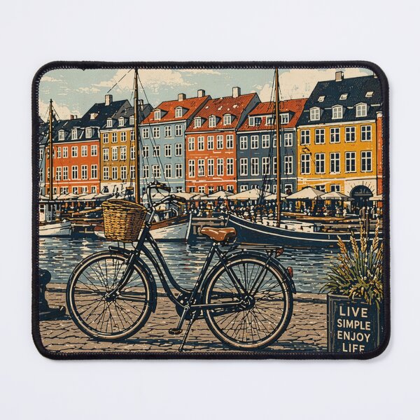 Item preview, Copenhagen canals bycicles hygge Nyhavn - happy place designed and sold by Kate1art.