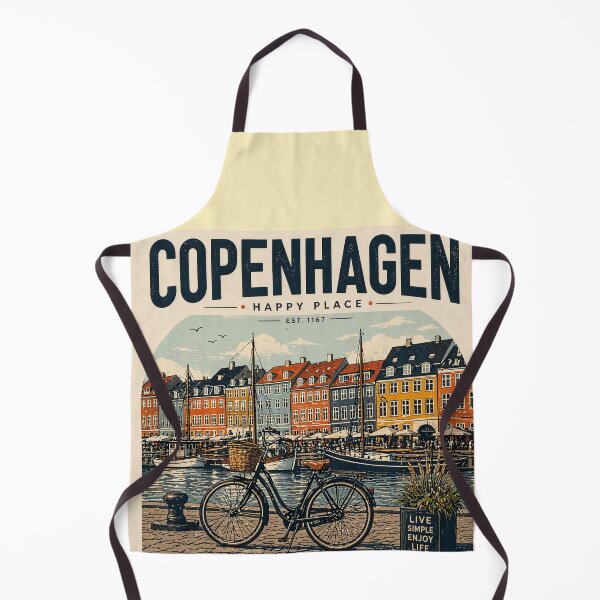 Item preview, Copenhagen canals bycicles hygge Nyhavn - happy place designed and sold by Kate1art.