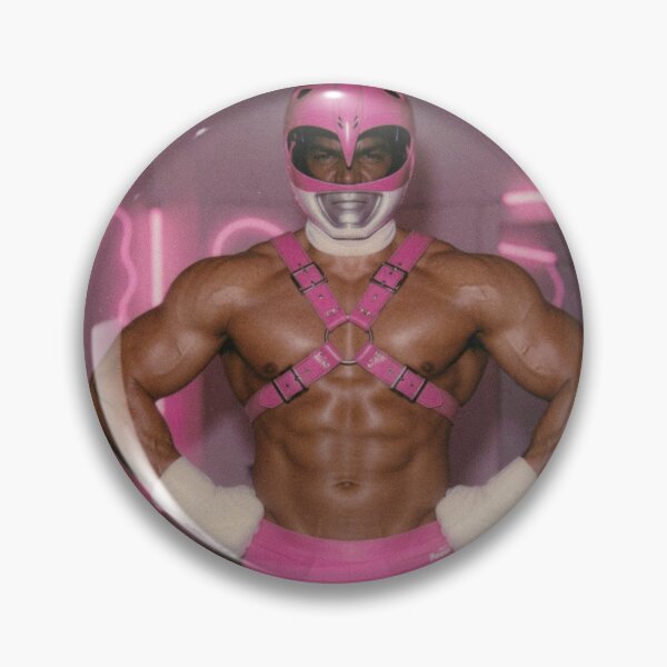 Item preview, Muscular Pink Power Ranger in Leather Harness designed and sold by ZhivanCrimson.