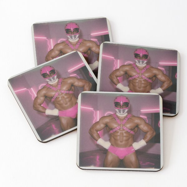 Item preview, Muscular Pink Power Ranger in Leather Harness designed and sold by ZhivanCrimson.
