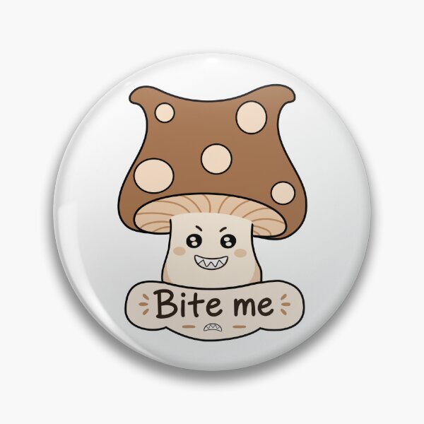 Item preview, Bite Me Evil Mushroom Cartoon Design designed and sold by Movobra.