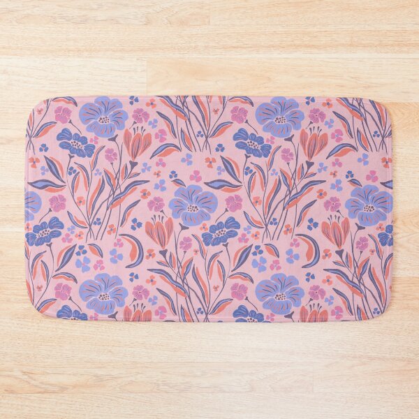 Item preview, Pink Folk Floral Digital Dry Ink Pattern designed and sold by AneissPiaf.