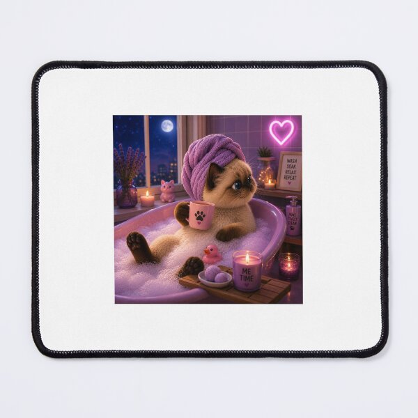 Item preview, Cozy Spa Kitten Bubble Bath designed and sold by LovelyCatGalaxy.