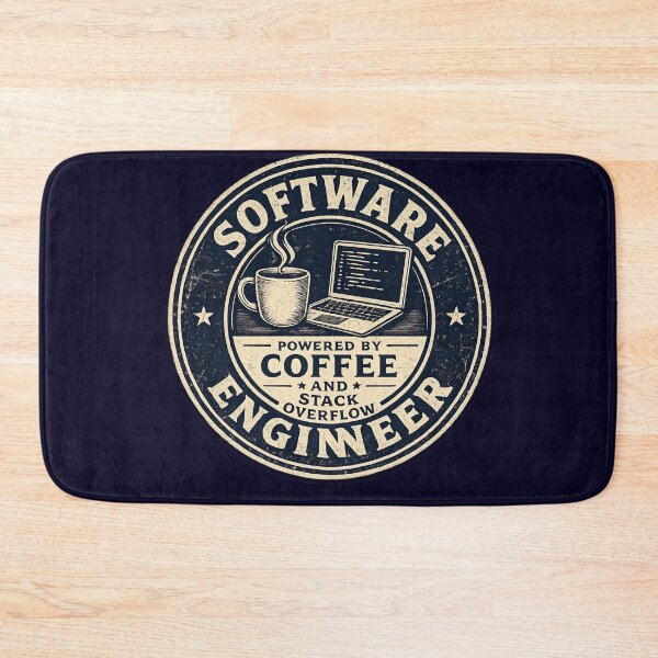 Item preview, Software Engineer Powered by Coffee and Stack Overflow – Funny Vintage Badge | Coder Gift designed and sold by irfanshikh.